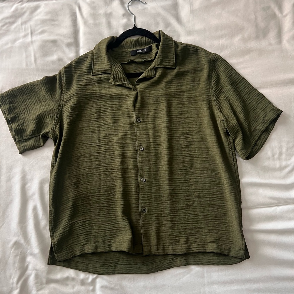 Dark Green Button up